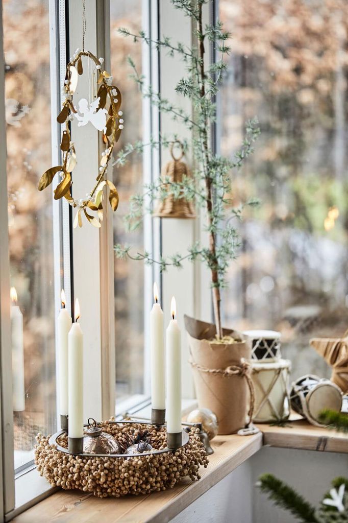 LS-LebenStil Vintage Metall Adventkerzenhalter Adventskranz Produktbild 5
