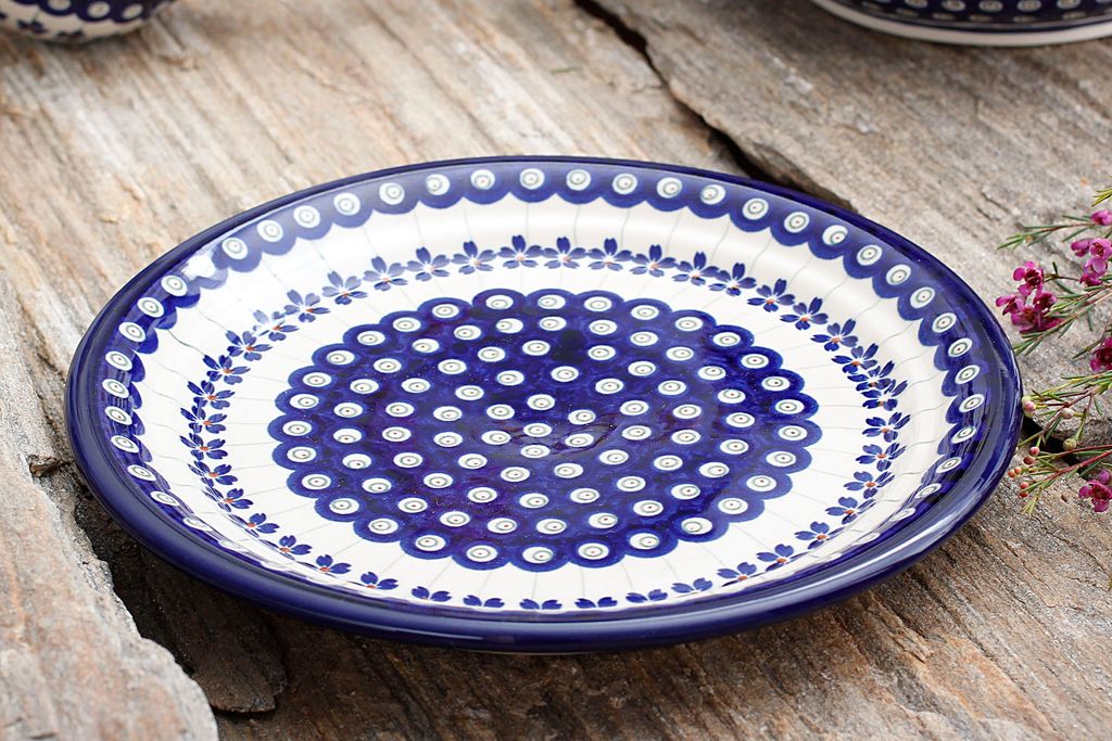 Bunzlauer Frühstücksteller 19,5 Cm - Traditionelles Steingut Aus Polen