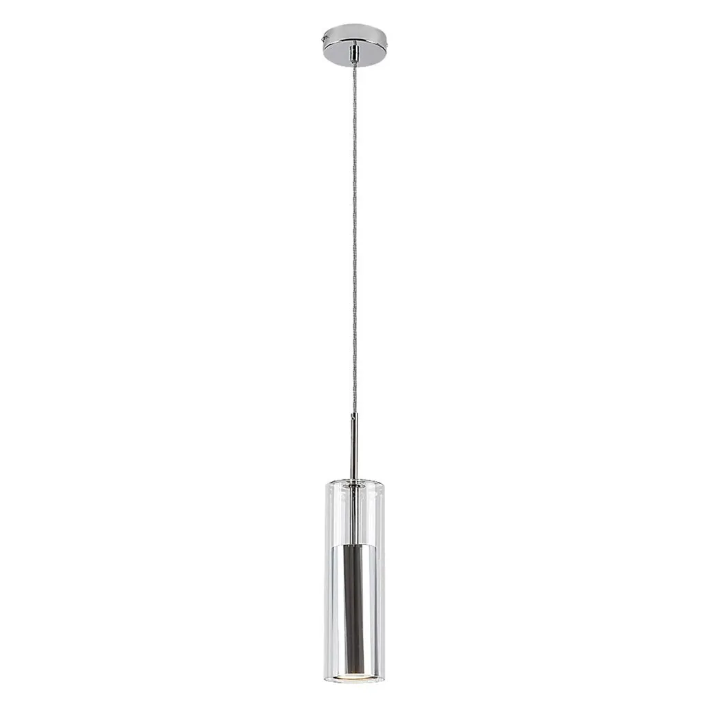 Suspension cylindrique chromée Kalevi Rabalux pour ampoule GU10