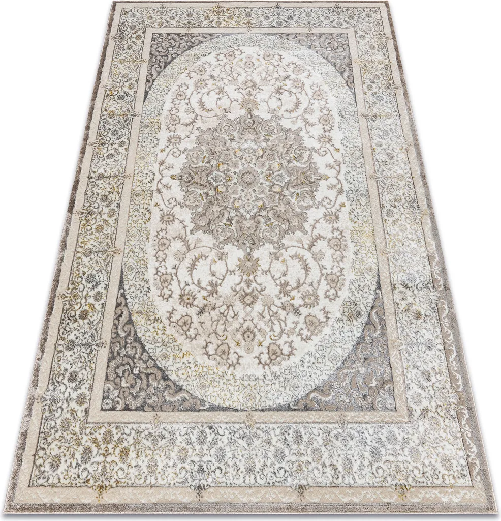 Tapis de salon moderne beige 160x220 cm BLISS ornemental crème