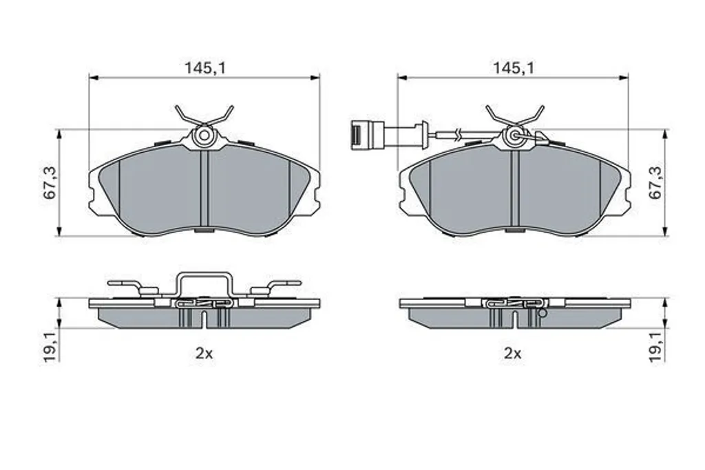 Plaquettes de frein BOSCH 0 986 461 115 pour un freinage précis et sûr