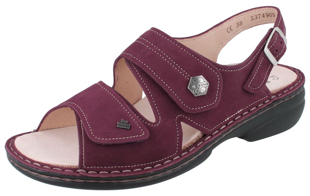 FINN COMFORT Milos Damen Sandale beerenfarben Nubukleder - Produktbild 