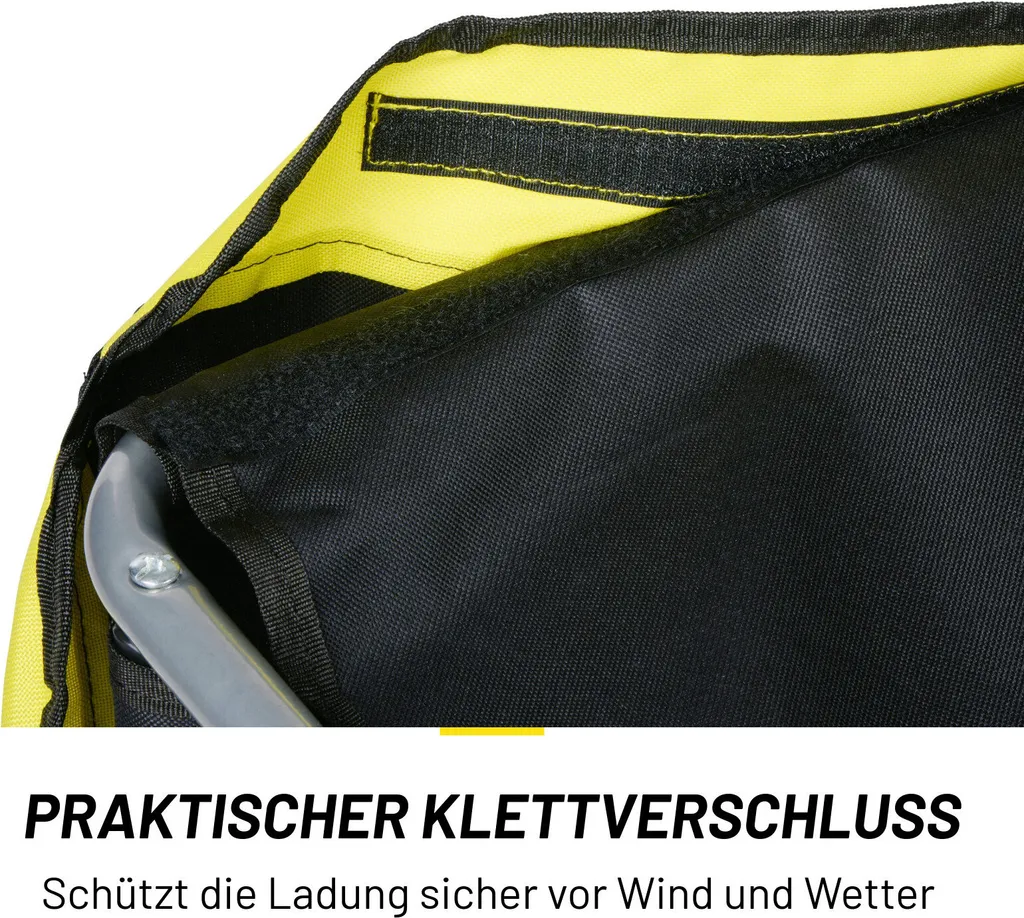Remorque vélo cargo jaune avec bâche imperméable réglable Dunlop - 7