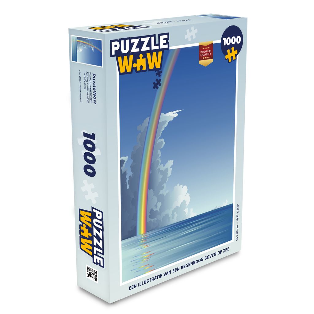 MuchoWow Puzzle 1000 Teile Eine Illustration eines Regenbogens über dem Meer - Spielzeug - Alt und Jung - Spiele - Puzzeln