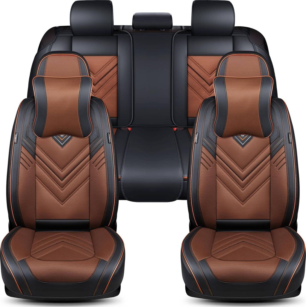 Fiat Tipo/Aegea Bj ab 2015 kompatible Schonbezüge in Schwarz/Braun FSL2