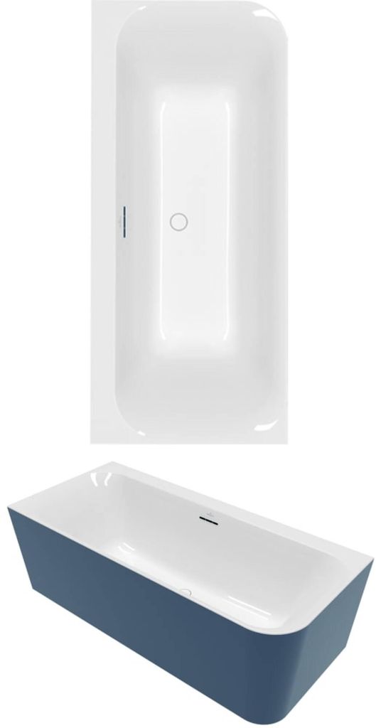 Villeroy & Boch Loop & Friends half vrijstaand bad 180x80x44cm glans alpin wit acryl