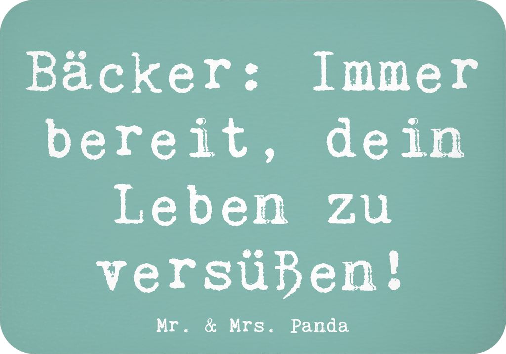 Mr. & Mrs. Panda magnet Spruch Bäcker Freude - Meeresbrise - Geschenk, Kühlschrankmagnet, Berufsleben, Wertschätzung, Pinnwandmagnet, Berufsallt...