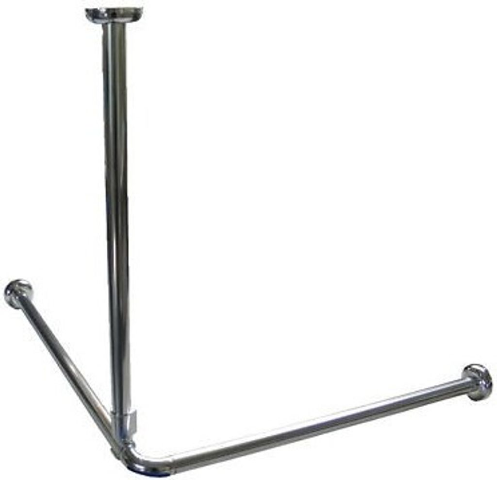Deckenhalterung für Duschvorhangstage ALU silber glänzend Produktbild 