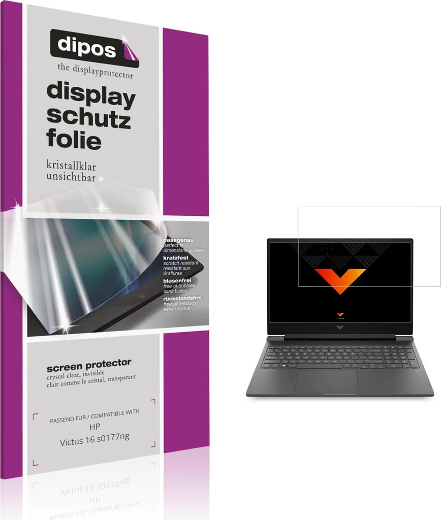 2x Pellicola Trasparente HP Victus 16 s0177ng - dipos Claro Display