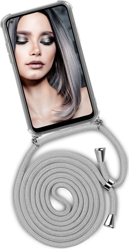 TWIST-Case + TWIST-Cord für Samsung Galaxy M11, Farbe:Silverstar (Silber)