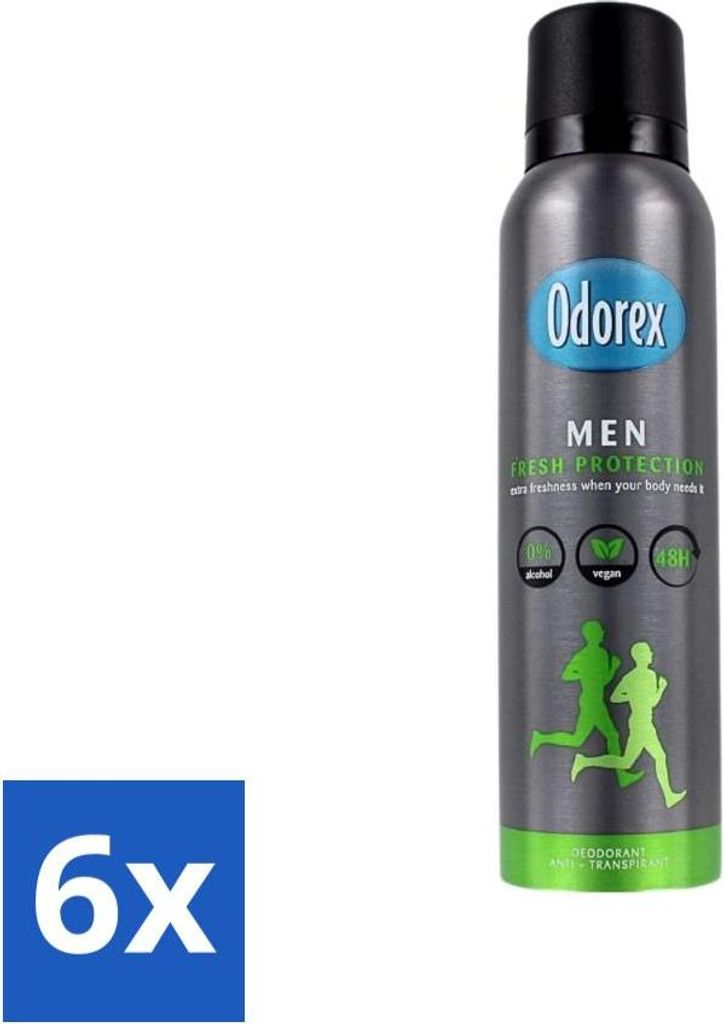 Odorex Deodorant Spray für Männer, frischer Schutz, 150 ml - Vorteilspack - 6 Stücke