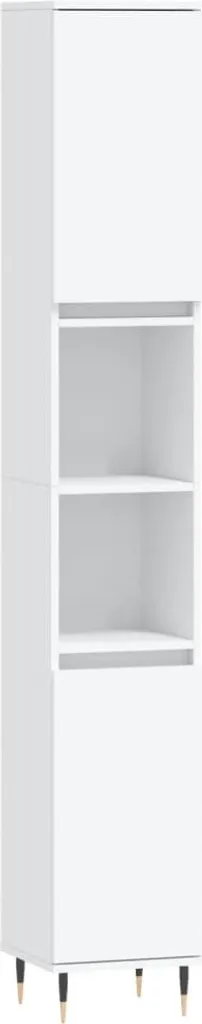 Armadio Alto da Bagno 30x30x190 cm Bianco - Organizer vidaXL