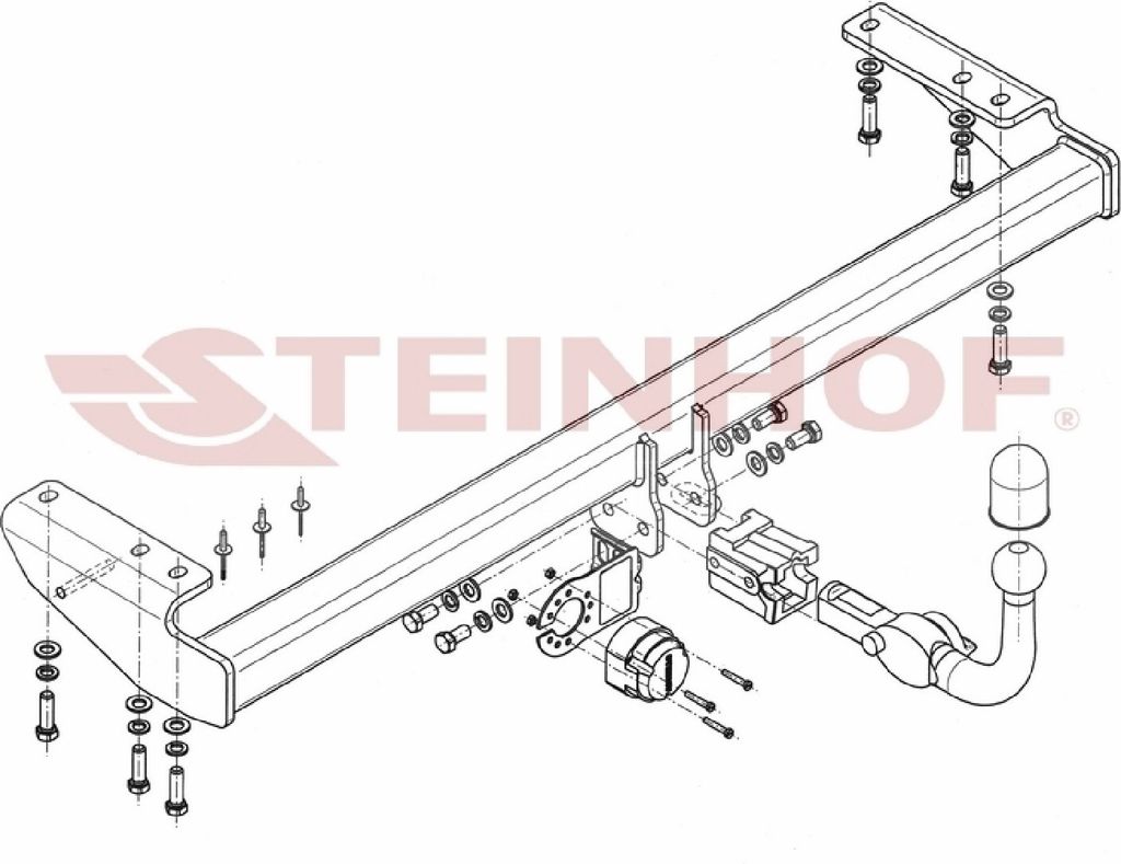 Z548243 Anhängerkupplung passend für VOLVO V70 05/2004-2007 abnehmbar