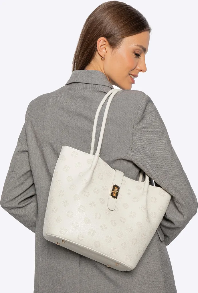 Valise femme Wittchen crème logo estampé grand format robuste et légère