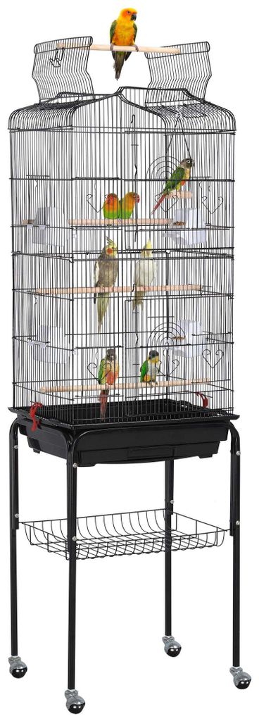 Cage à oiseaux 591825 noire, XXL, volière, cage pour Image du produit 
