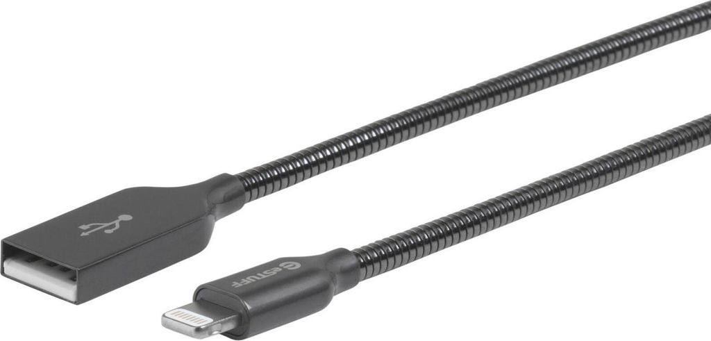 eSTUFF Cable Lightning-Kabel 1,5 m Stahl