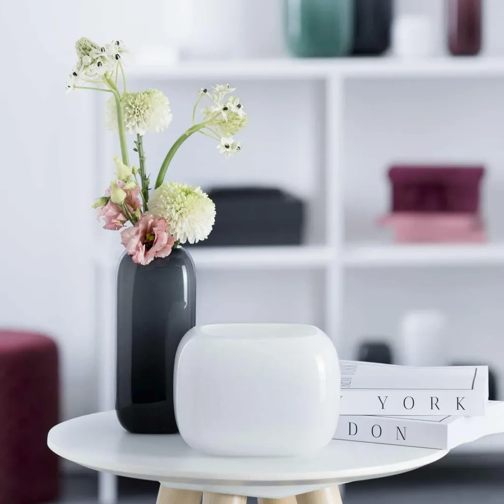 Vase de table blanc Leonardo Milano 18 cm idéal pour décoration salon