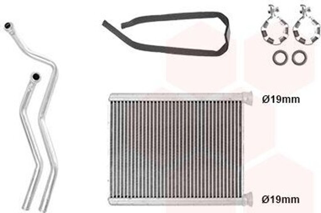 VAN WEZEL 53016702 Wärmetauscher Innenraumheizung Kühler für TOYOTA Yaris Schrägheck (P13)