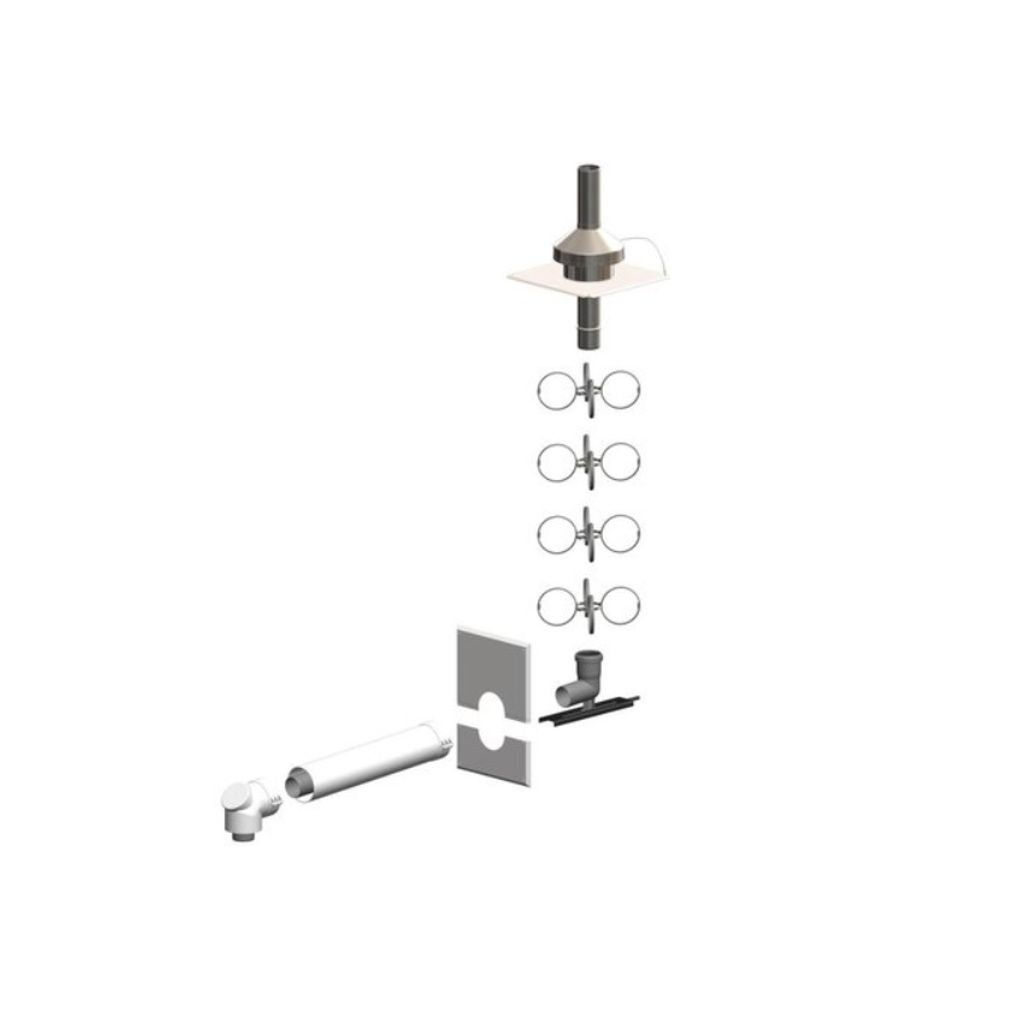 ATEC | Schacht-Set Mündung aus Edelstahl | PolyTwin | DN60/100-DN60