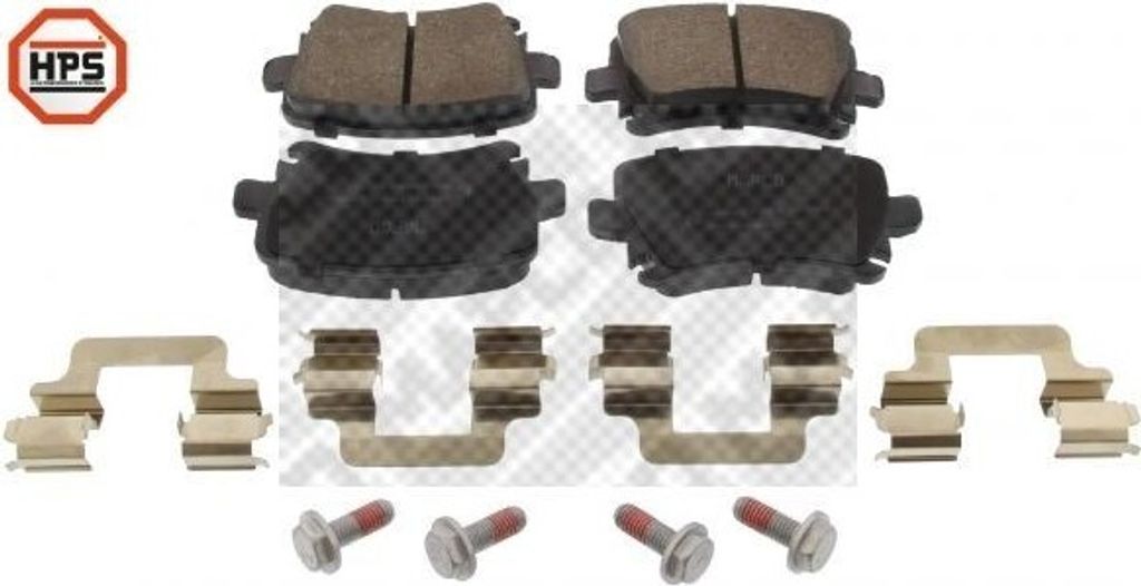 MAPCO Bremsbeläge Satz Hinten für VW GOLF VI (5K1) 6696HPS