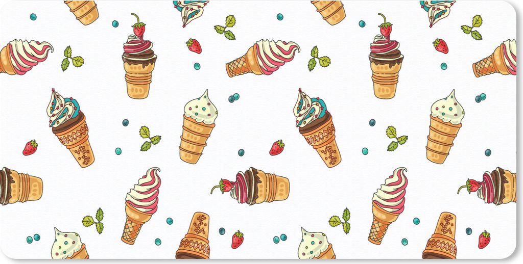 MuchoWow® Mauspad Mousepad Muster - Sommer - Eiscreme 60x30 Produktbild 
