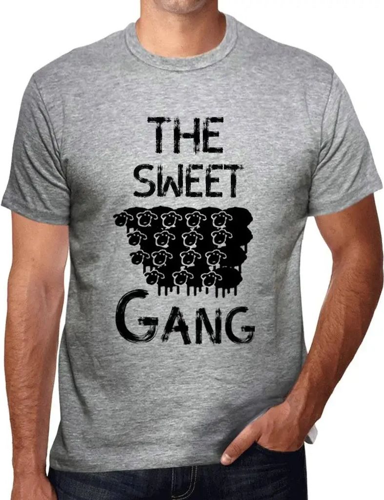 Herren Grafik T-Shirt Die süße Bande – The Sweet Gang – Öko-Verantwortlich Vintage Jahrgang Kurzarm Lustige Druck Geburtstag Geschenk Mann