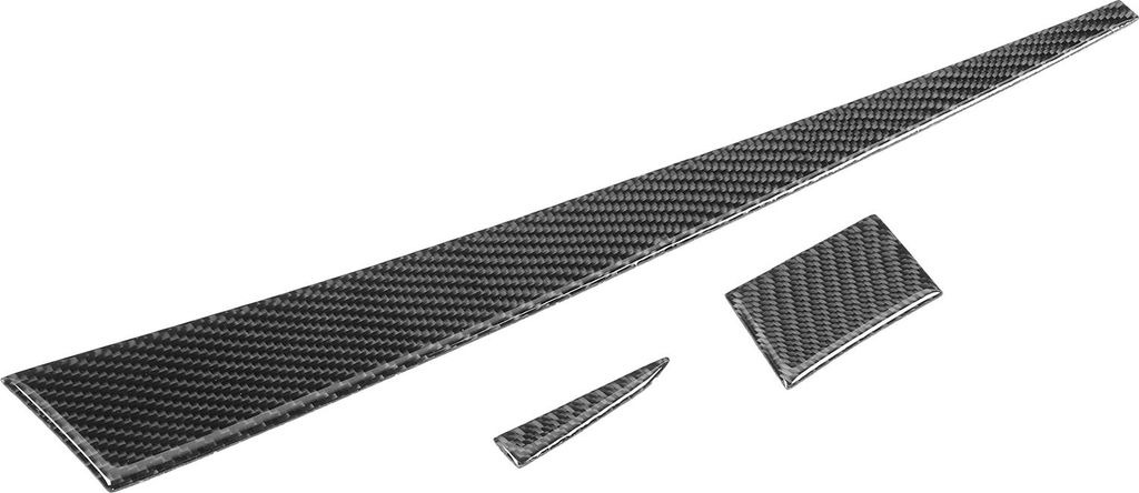 3-teilige Copilot-Aufbewahrungsbox-Abdeckung, Armaturenbrettverkleidung, Kohlefaser, passend für Mitsubishi Lancer 08-16RHD