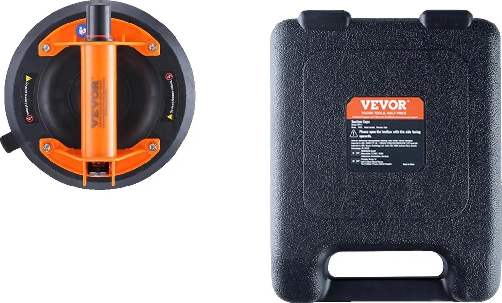 Ventosa a vuoto, impugnatura ergonomica, scatola di immagazzinamento resistente, 2 pezzi di plastica da 8"