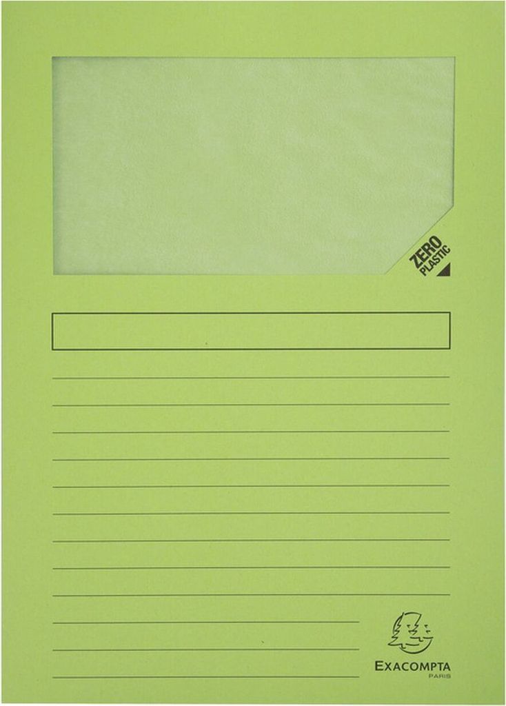Exacompta - L-map Forever, voor ft A4, pak van 25 stuks, lichtgroen