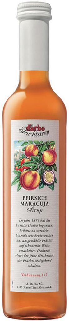 Sirop de pêche au fruit de la passion Darbo Pur Nature à Image du produit 