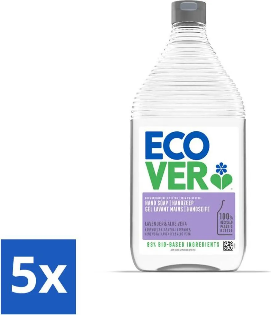 Ecover Ricarica Sapone Mani Lavanda e Aloe 950ml x5 - Offerta Risparmio