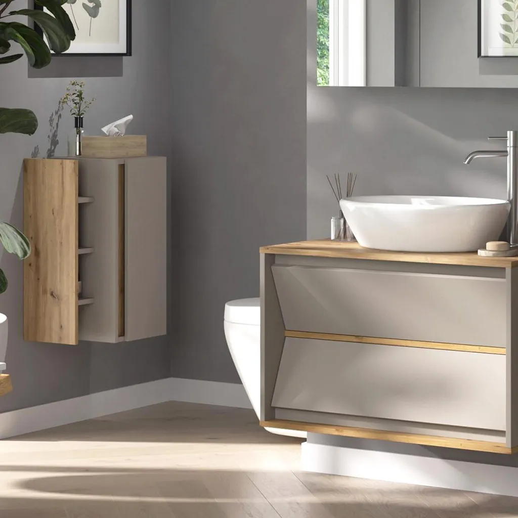 Aménager une petite salle de bain avec le meuble Vicco Edelin 60 cm