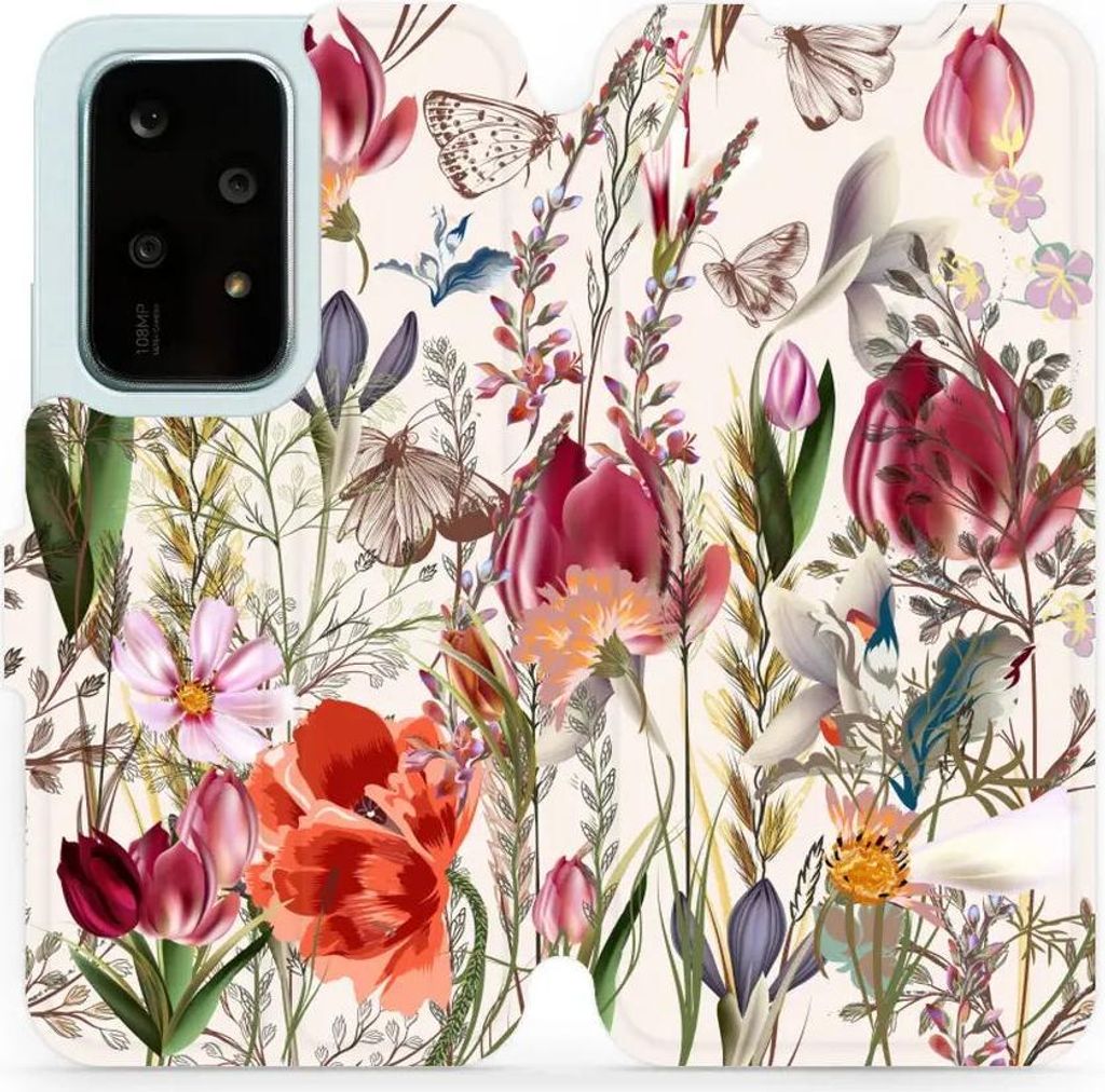 Handyhülle mit klappe für Honor 200 Lite, Mobiwear Book, Blumenstrauß