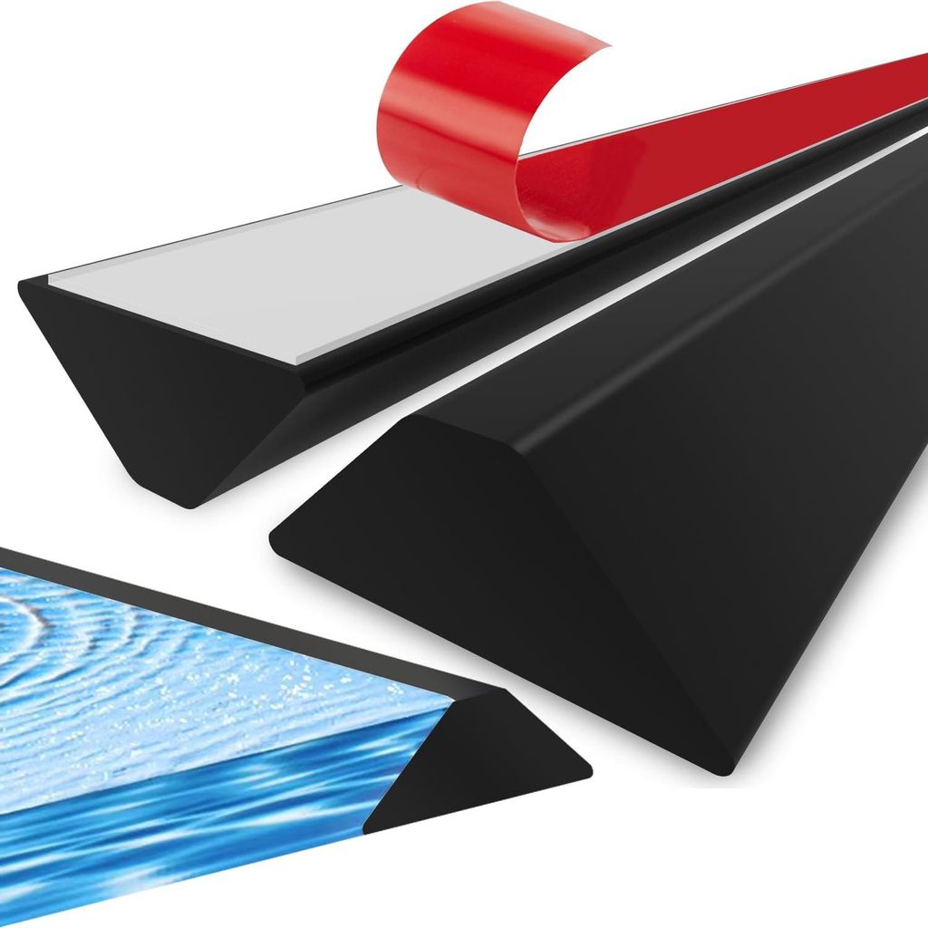 Duschtassen Dichtungsstreifen - Wasserbarriere für Nasse und Trockene Trennung - 100 cm - Schwarz - Silikon