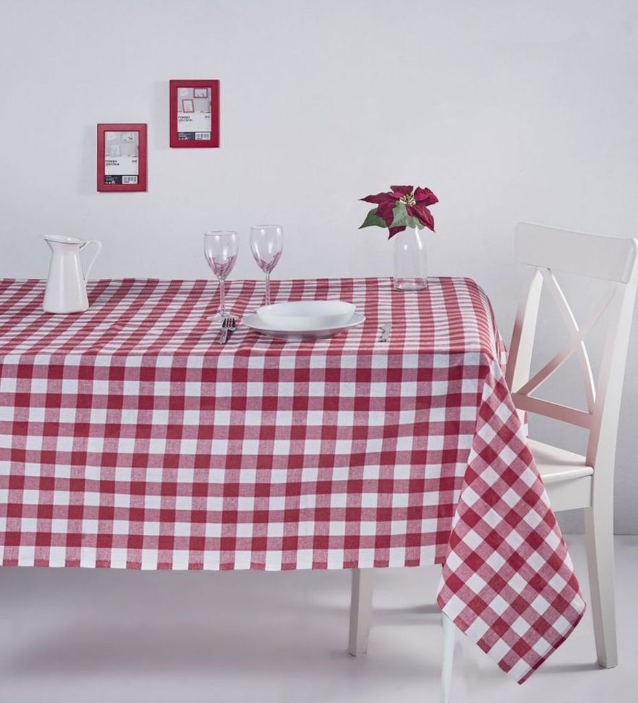 Hermia Concept, Kareli- DCH1105, rot, Tischdecken, 100% BAUMWOLLE