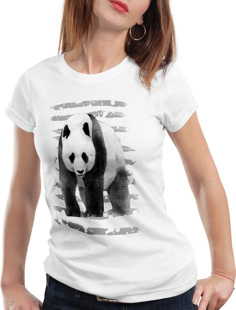 style3 Panda Damen T-Shirt dschungel asien sommer, Größe:S