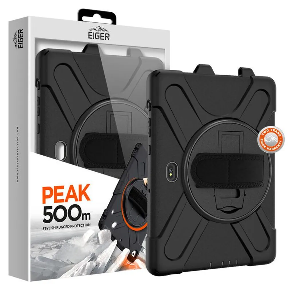 Eiger Peak Case 500m Tab Active4 Pro Nero - Protezione Rugged 360°