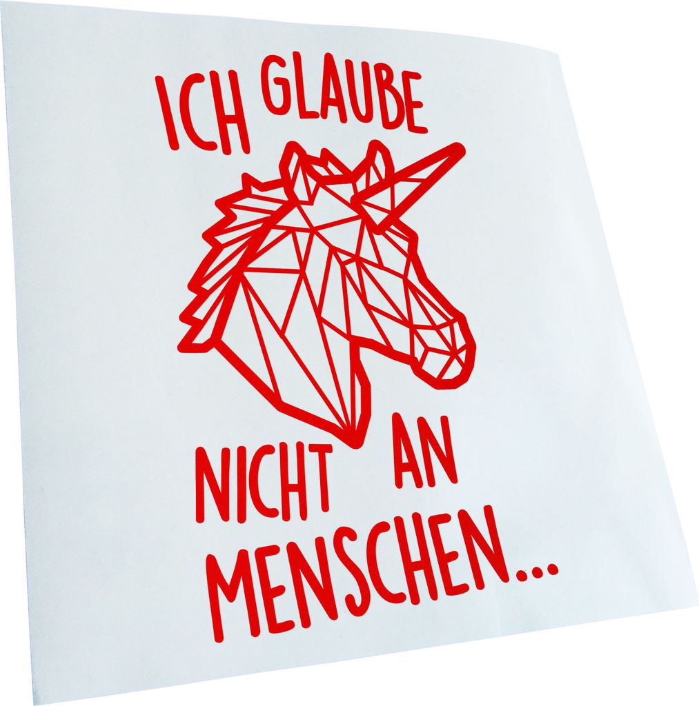 Kiwistar - Autoaufkleber - Einhorn - glaube Nicht an Heckscheibe - Aufkleber für Auto Kfz Fahrrad, LKW, Truck Mofa