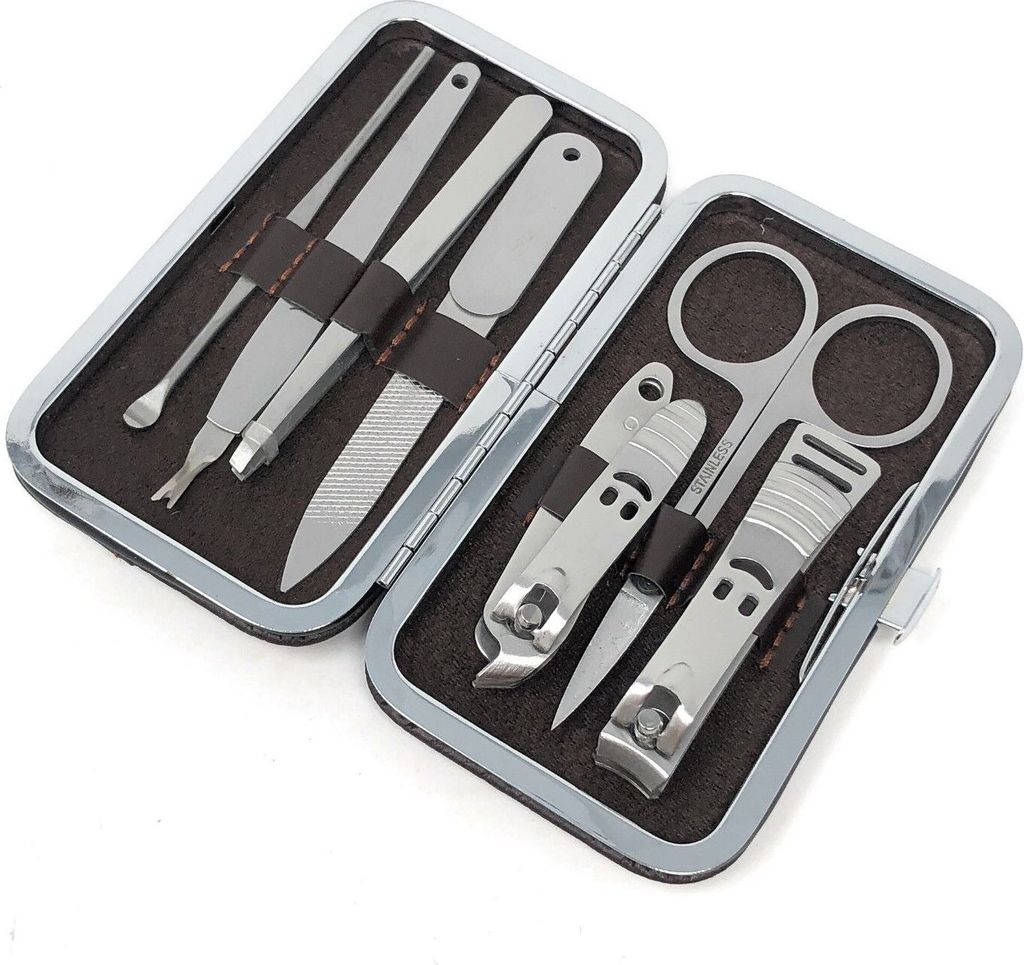 Profi 7 Teiliges Maniküre Set Nagelpflege Nagelknipser Pediküre Nagelset Etui