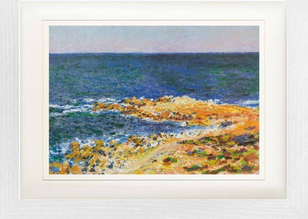 Claude Monet Gerahmtes Bild Mit Edlem Passepartout | Wand-Bilder | Im Bilderrahmen - Mittelmeer, Antibes, 1888 (30 x 40 cm)