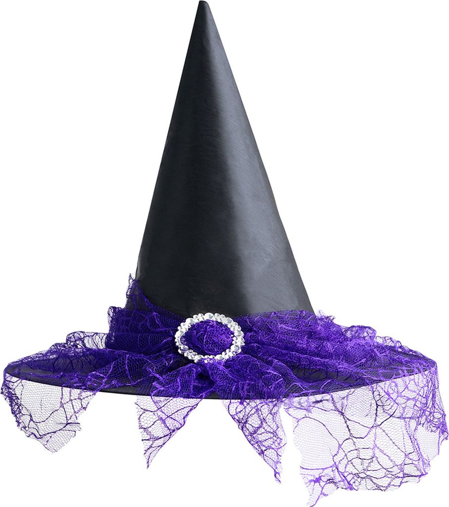 auffällige Halloween Hexenhut weiche bequeme Kinderkopfbewegung für erwachsene Kinder für Dress-up-Dekorationsrequisiten-Lila