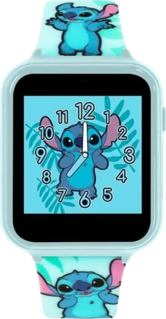 Montre intelligente Stitch Disney avec bracelet en silicone bleu