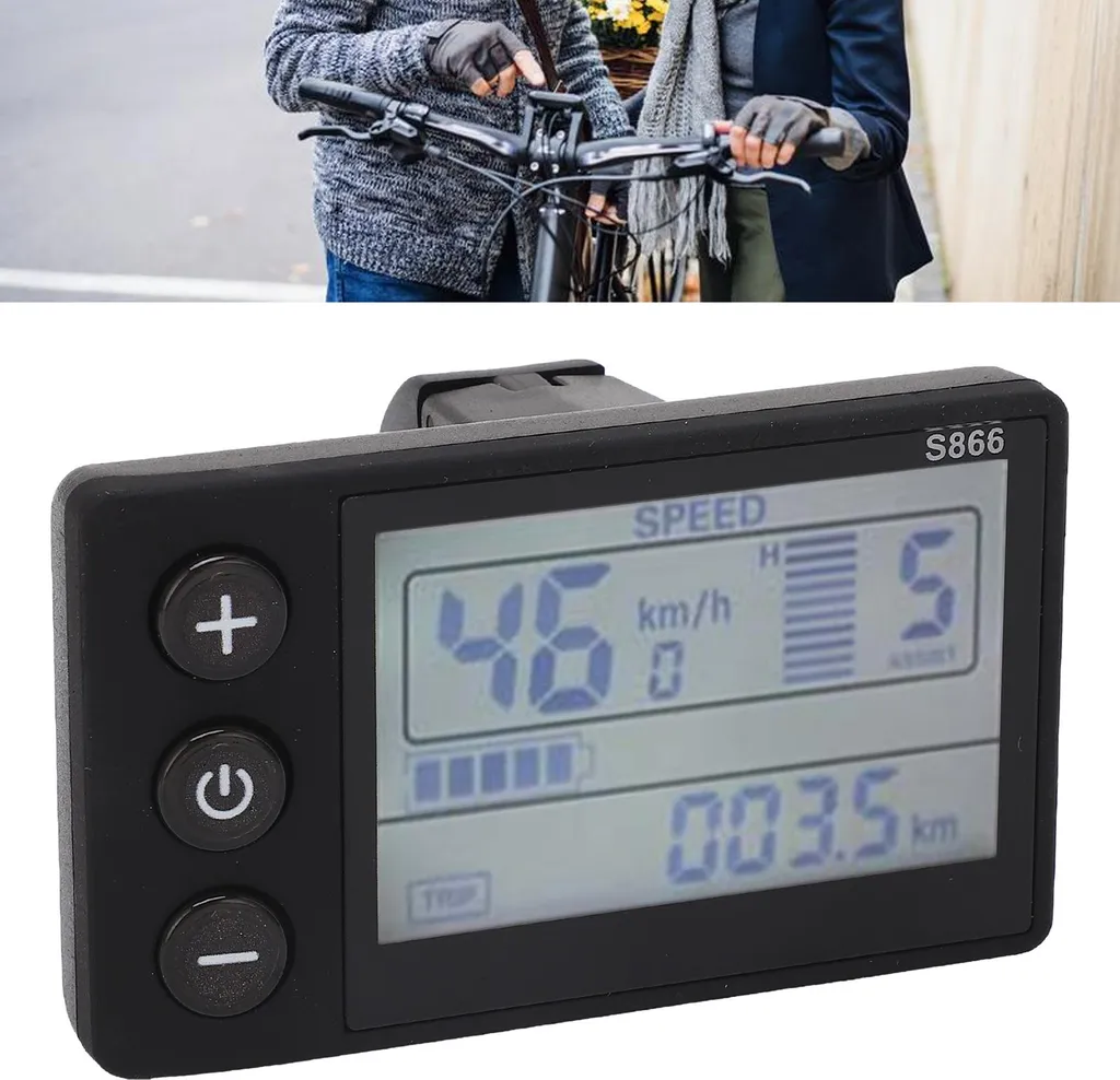 Console LCD S866 Étanche pour Vélo Électrique Multi-Tension 24V-60V - 4