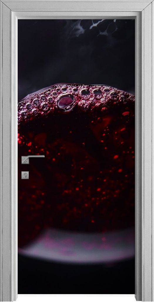 Tür Selbstklebende 90x210 cm Türfolie Türtapete Klebefolie - Wein Glas