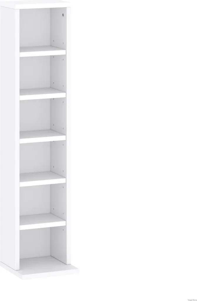 Meuble de rangement multimédia blanc 92cm pour salon et bureau compact