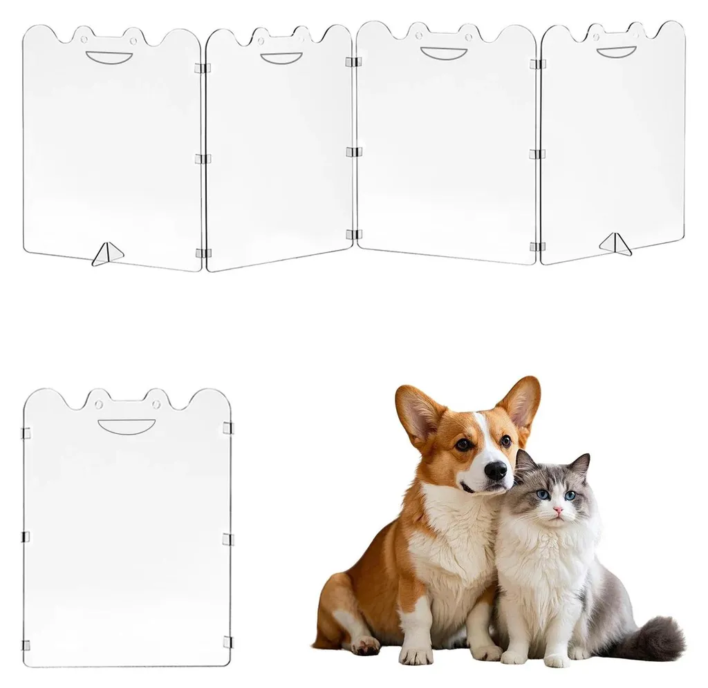 Enclos intérieur pour chiot et petit chien - Barrière acrylique design