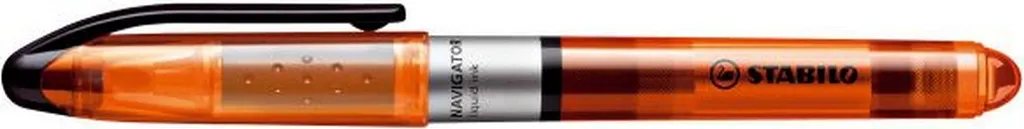 Surligneur STABILO NAVIGATOR Orange pointe biseautée avec clip métal