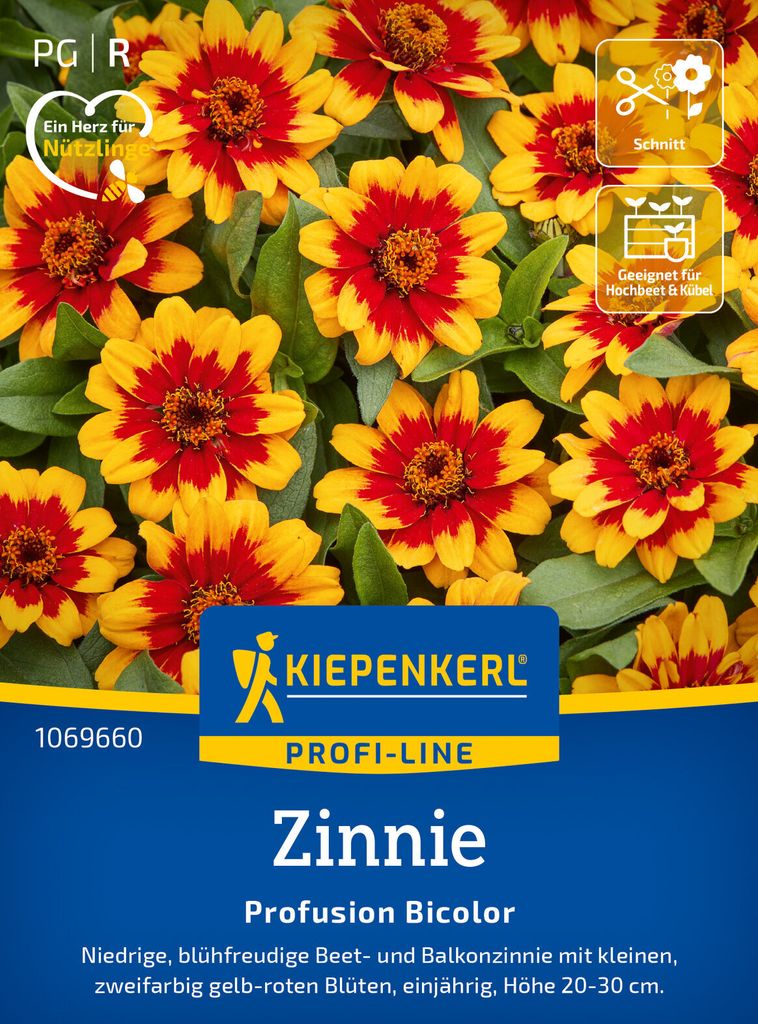 Kiepenkerl Zinniensamen Profusion Bicolor Zinnia x hybrida 20 Pflanzen