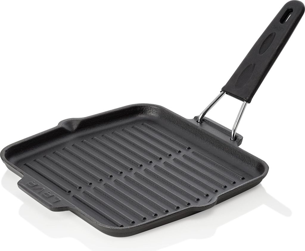LAVA Grillpfanne 21 x 21 x 2 cm emailliert Gusseisen emailliert