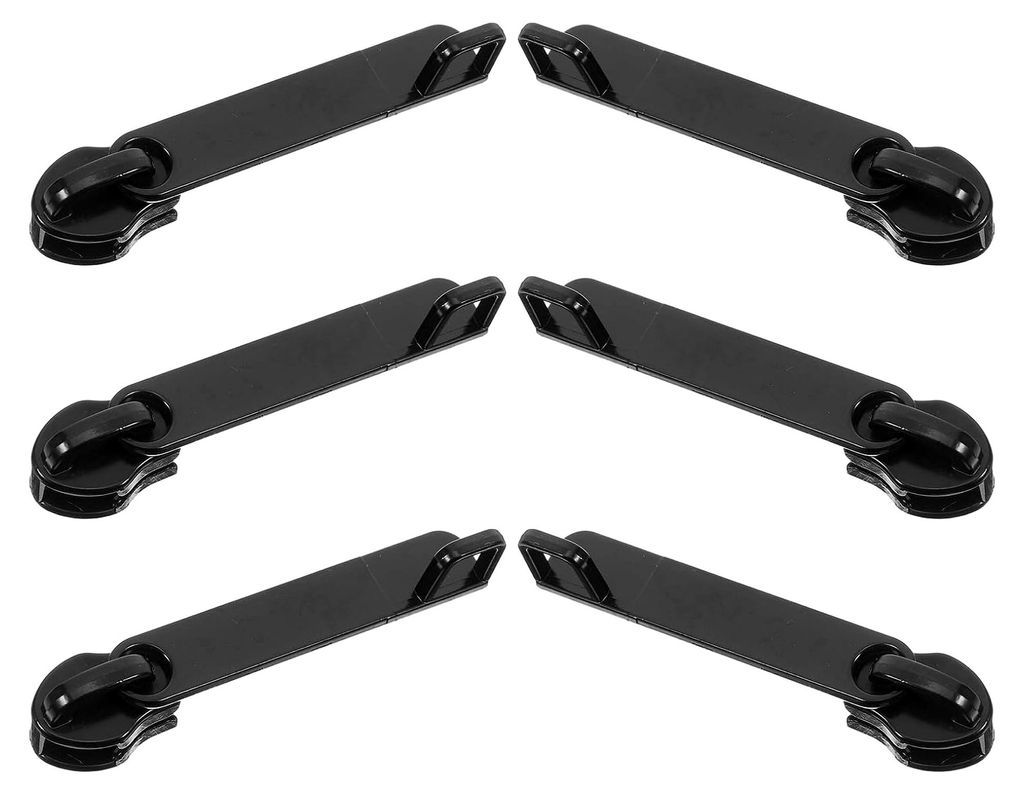 6 Stück Reißverschluss Reparaturset Metall mit Abnehmbaren Zippern Schwarz für Gepäck, Rucksäcke und Jacken